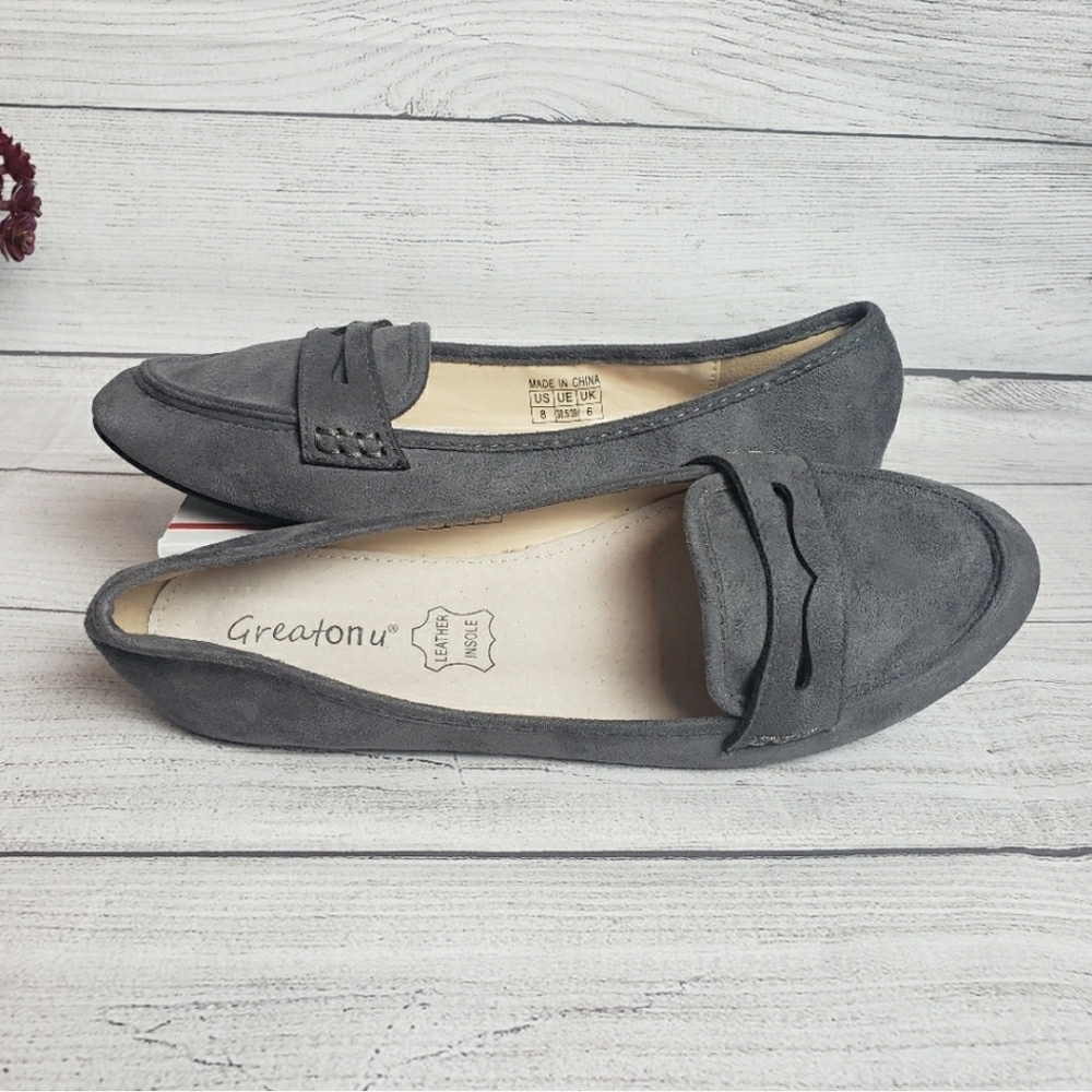 Women's GreatOnU Faux Suede Slip On Loafers | Sz 8‎ | EUC
